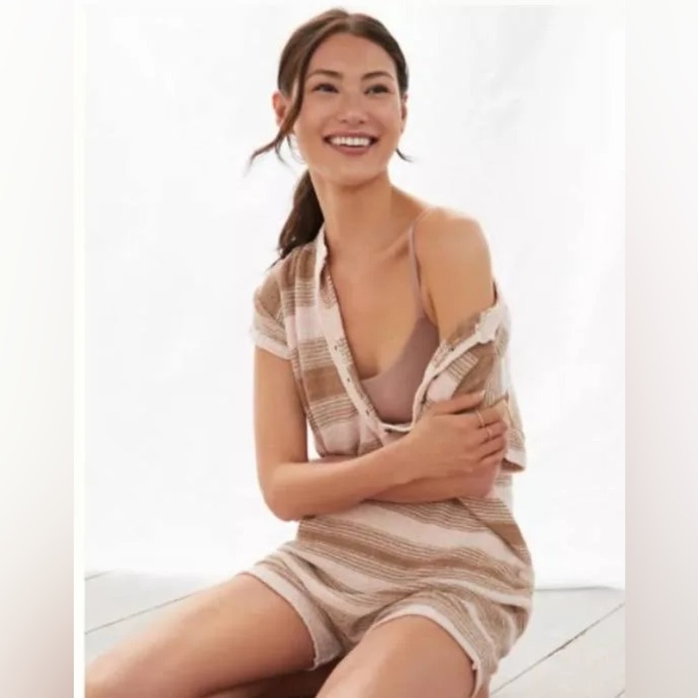 NWT Anthropologie Sat/Sun Jaden Warm Knit Striped Romper XL - Picture 3 of 8